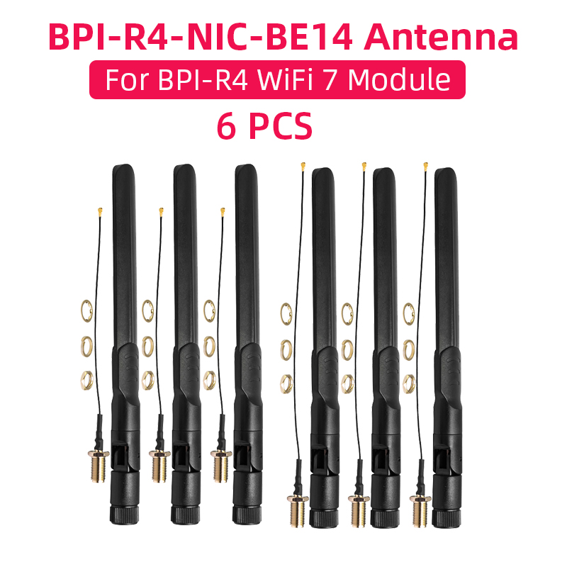 Bananapi Bpi R4 Wifi 7 - バナナパイwifiモジュールアンテナ、BPI-R4、BPI-R4-NIC-BE14、7モジュール