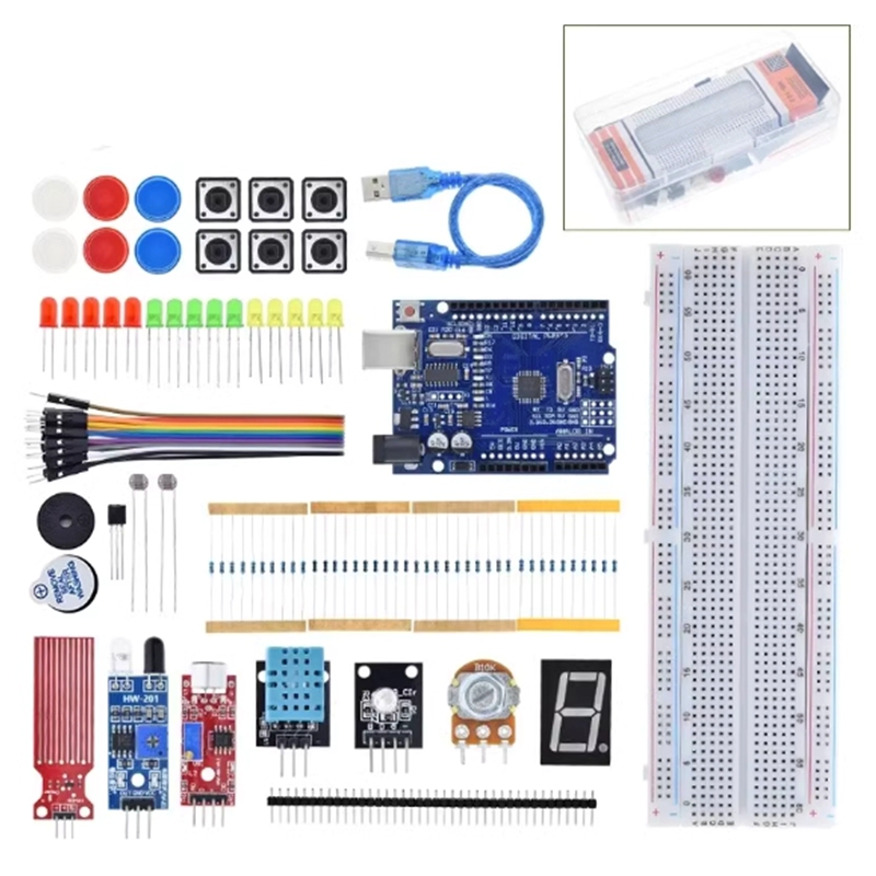Lattepanda Sigma 32Gb - Arduino Uno R3 ブレッドボード用スターターキット 基本的な簡単な学習キット、音/水位/湿度/距離検出、LED 制御