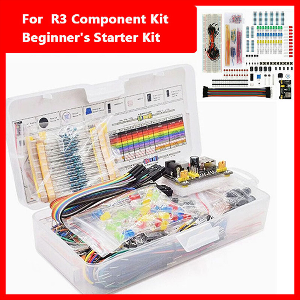 Lattepanda Sigma 32Gb - 830個の部品が含まれるDIYプロジェクトスターターキット（Arduino UNO用）、830個のタイポイントを持つはんだ付け不要のブレッドボード、初心者向け電子部品セット