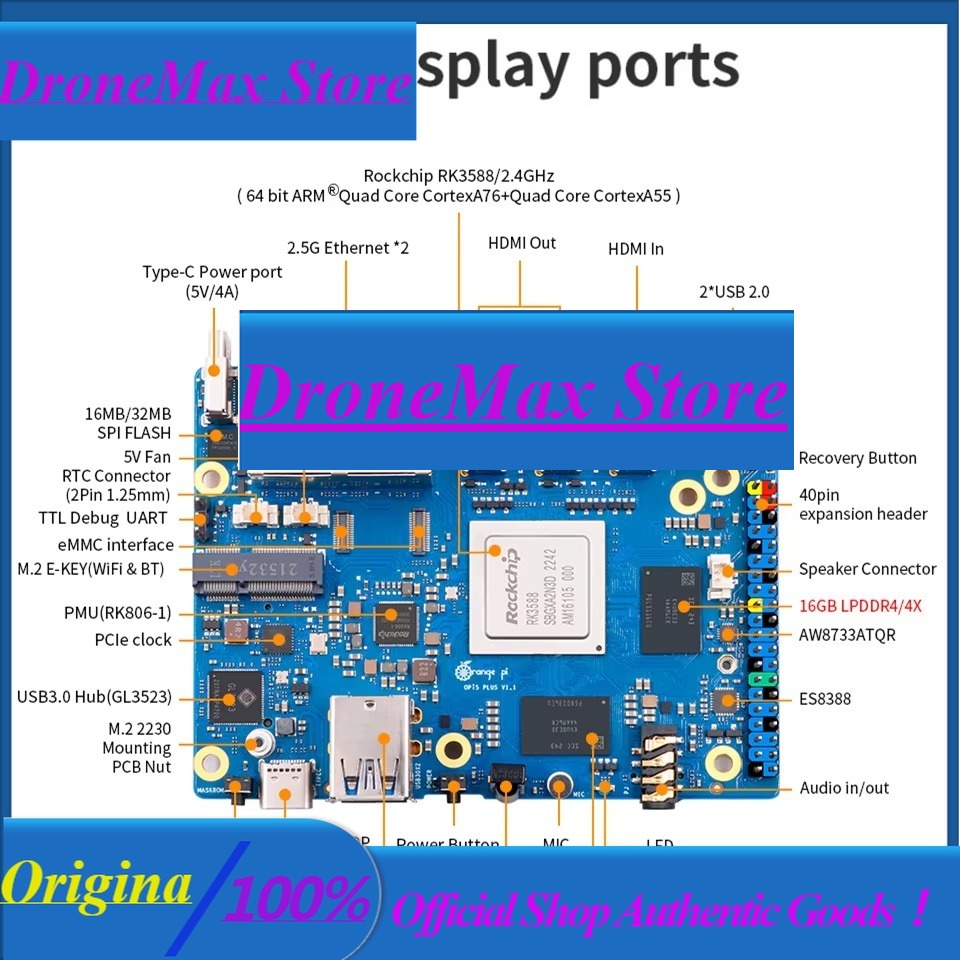 Orange Pi 5 Plus 32Gb - DroMaRockchip シングルボード RK3588 Orange Pi 5