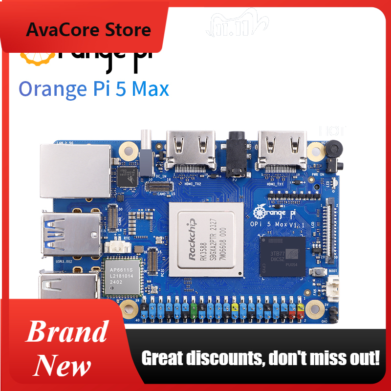 Orange Pi 5 Max Rk3588 - AvaCoreOrangePi 5 Max 16GB、5V5A電源供給付き開発ボード、RK3588、PCIE 2.5G LAN、Wi-Fi