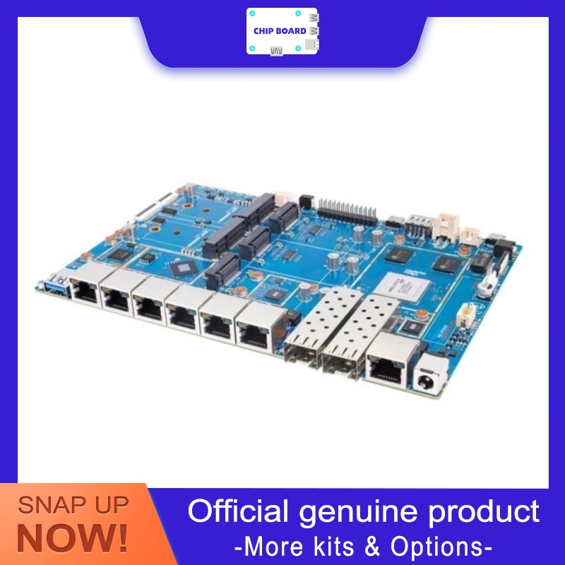 デュアル 10GbE SFP+、7x 1GbE/2.5GbE - Bananapi Bpi R4 Wifi 7 のレビューと価格