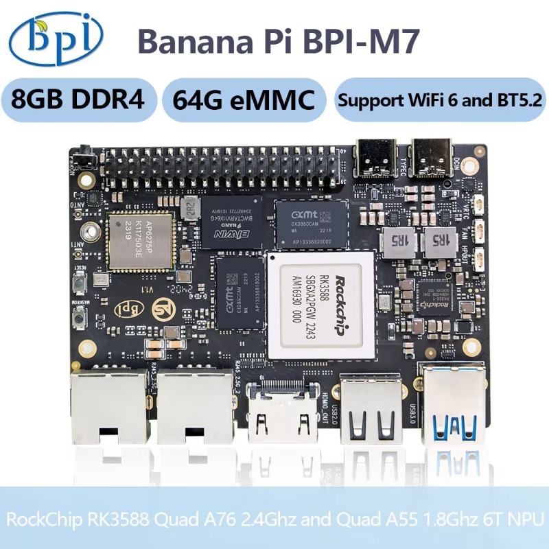 【ホットセール】Banana Pi BPI-M7 開発ボード - Banana Pi Bpi M7 Rk3588 のレビューと価格