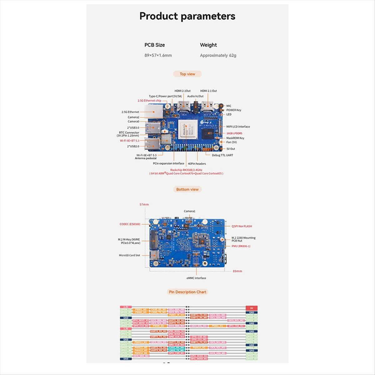 (ABGQ) Orange Pi 5 Max 16GB RA - Orange Pi 5 Max Rk3588 のレビューと価格